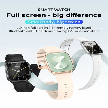 KT65 1.9 inch Color Screen Smart Watch,Support Heart Rate Monitoring/Blood Pressure Monitoring - UTrano