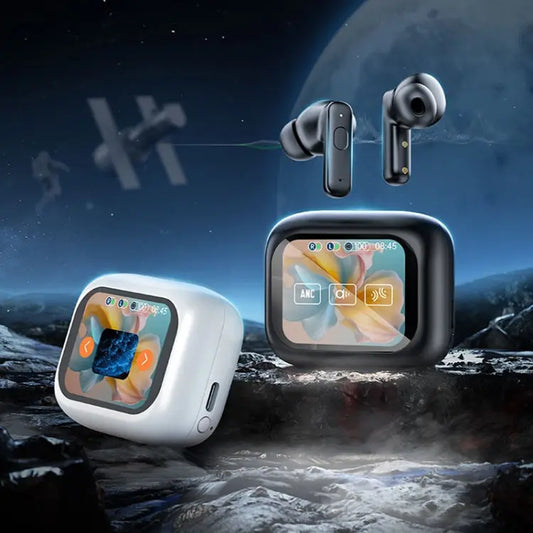 LY30 Full-color Touch Screen ANC+ENC Noise Reduction Wireless Bluetooth Earphones - UTrano