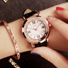 Ladies Watch Flowing Water Diamond British Watch Fashion Student Belt Watch Women  