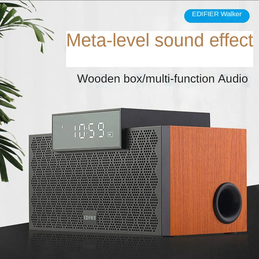 M260 Wireless Bluetooth Speaker Intelligent Alarm Clock Home Wooden  