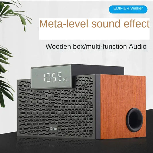 M260 Wireless Bluetooth Speaker Intelligent Alarm Clock Home Wooden  