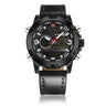 Men Sport Watches Men's Leather Digital Army Military Watch 