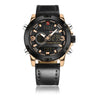 Men Sport Watches Men's Leather Digital Army Military Watch 
