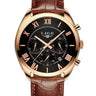 Men's Watch Top Brand Luxury Waterproof Date Quartz Leather Sport Chronogra 