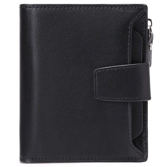 Men's short genuine leather wallet first layer cowhide Korean style fashion casual wallet driver's license wallet father's day gift  