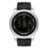 NORTH EDGE APOLLO Outdoor Waterproof Men Multi-Function Silicone Strap Smart Sports Watch  Black Silver