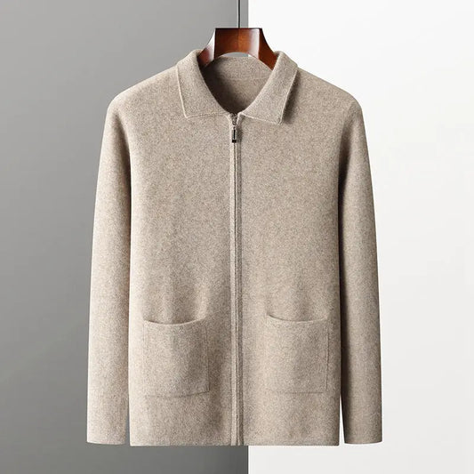 New Men's Cardigan Long Sleeve Sweater Coat  