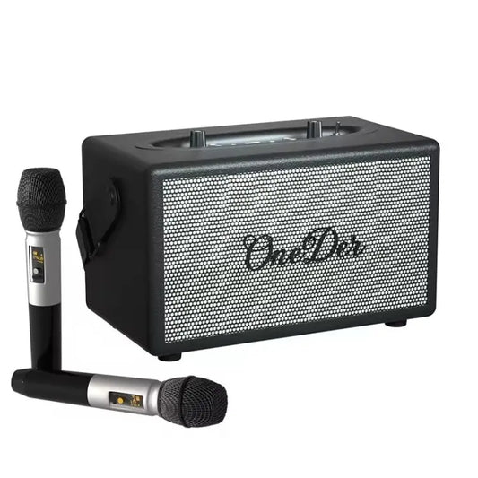 Oneder D7 Bluetooth Speaker Outdoor Karaoke Wireless Speakers With Two Mic - UTrano