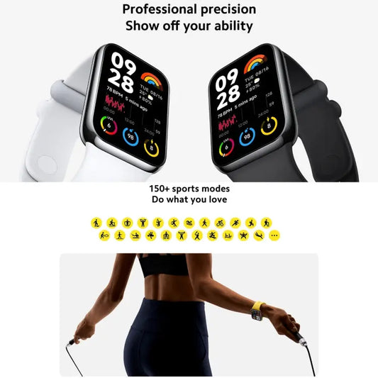 Original Xiaomi Mi Band 8 Pro Global 1.74 inch AMOLED Full Color Screen 5ATM Waterproof Smart Watch, Support GPS / NFC / Heart Rate Utrano