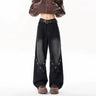 Relaxed Straight Leg Jeans Men Long Pants  