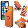 Retro Magsafe Cross Leather Ring Holder Card Bag Phone Case, For iPhone 17, For iPhone Air, For iPhone 16 Pro Max  