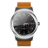 SMA-Round 1.28 inch Color Touch Screen Bluetooth Smart Watch, Waterproof, Support Voice Control / Heart Rate Monitor / Sleep Monitor / Bluetooth Camera, Compatible with Android and iOS System, SMA-Round/Orange Leather Strap, SMA-Round/Silver Leather Strap Utrano
