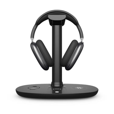 B-15A 4 in 1 Headset Holder Wireless Charger for Smart Phone & iWatch & Airpods  
