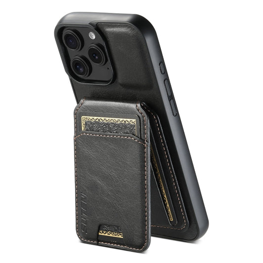 Suteni H02 Leather Wallet Stand Back Phone Case, For iPhone 16, For iPhone 15 Pro Max, For iPhone 15 Pro, For iPhone 15 Plus, For iPhone 15, For iPhone 14 Plus, For iPhone 14, For iPhone 14 Pro  