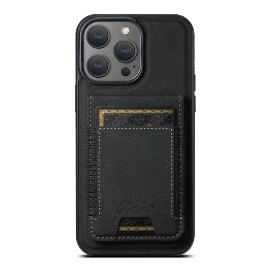 Suteni H17 Litchi Texture Leather MagSafe Detachable Wallet Phone Case, For iPhone 12 Pro, For iPhone 17e / 16e  