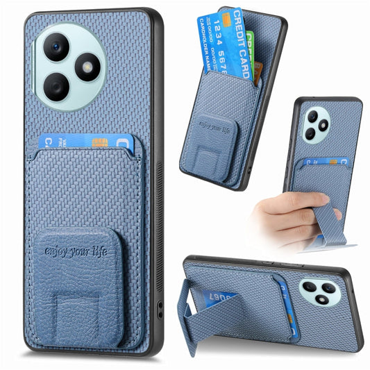 Carbon Fiber Card Bag Fold Stand Phone Case, For Honor 90 Pro, For Honor 90, For Honor Magic5 Pro, For Honor Magic5  