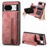 Retro Leather Zipper Wallet Back Phone Case, For Google Pixel 8 Pro, For Google Pixel 8, For Google Pixel 7a, For Google Pixel 7 Pro  