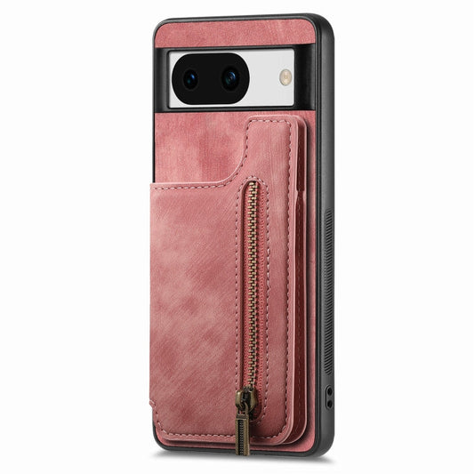 Retro Leather Zipper Wallet Back Phone Case, For Google Pixel 8 Pro, For Google Pixel 8, For Google Pixel 7a, For Google Pixel 7 Pro  