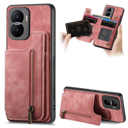 Retro Leather Zipper Wallet Back Phone Case, For Honor 70, For Honor 60 Pro, For Honor 60, For Honor 50  