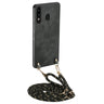 Vintage Leather PC Back Cover Phone Case with Crossbody Strap, For Samsung Galaxy A30 / A20  