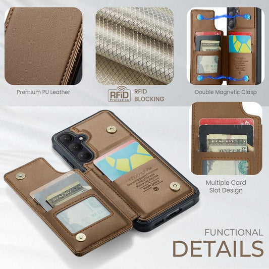 CaseMe C22 Card Slots Holder RFID Anti-theft Phone Case, For Galaxy S26 FE 5G, For Galaxy Z Fold8 Ultra 5G, For Samsung Galaxy S26+ 5G, For Samsung Galaxy S26 Ultra 5G  