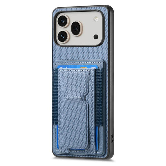 Carbon Fiber Fold Stand Elastic Card Bag Phone Case, For Honor 600 Pro Global, For Honor 600 Global, For Honor Magic7 Pro  