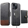 Suteni Q06S1 3-in-1 Splicing Detachable Wallet MagSafe Leather Phone Case, For iPhone 14, For iPhone 14 Pro, For iPhone 14 Pro Max, For iPhone 13 Pro Max, For iPhone 13 Pro, For iPhone 13, For iPhone 12, For iPhone 12 Pro Max  