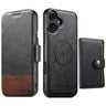 Suteni Q06S1 3-in-1 Splicing Detachable Wallet MagSafe Leather Phone Case, For iPhone 18, For iPhone 18 Pro, For iPhone 18 Pro Max, For iPhone 17 Pro Max, For iPhone 17 Pro, For iPhone 17, For iPhone Air, For iPhone 16 Pro Max  