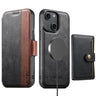 Suteni Q07S1 3-in-1 Detachable Wallet MagSafe Splicing Leather Phone Case, For iPhone 13 Pro Max, For iPhone 13 Pro, For iPhone 13, For iPhone 12, For iPhone 12 Pro Max, For iPhone 12 Pro  
