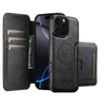 Suteni Q05S3 3-in-1 Detachable Vertical Flip Wallet MagSafe Leather Phone Case, For iPhone 16 Pro, For iPhone 16 Plus, For iPhone 16, For iPhone 15 Pro Max, For iPhone 15 Pro, For iPhone 15 Plus, For iPhone 15, For iPhone 14 Plus  