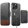 Suteni Q06S2 3-in-1 Detachable Vertical Flip Wallet MagSafe Splicing Leather Phone Case, For iPhone 15 Pro Max, For iPhone 15 Pro, For iPhone 15 Plus, For iPhone 15, For iPhone 14 Plus, For iPhone 14, For iPhone 14 Pro, For iPhone 14 Pro Max  