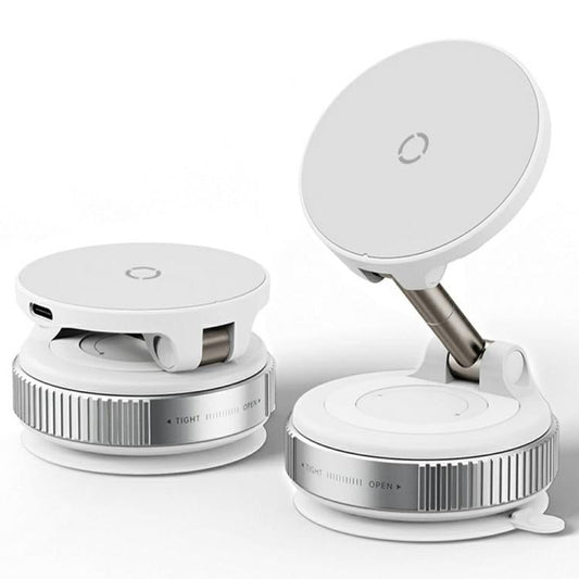 X68W 15W Wireless Charging Vacuum Suction Cup Foldable Car Dashboard Magnetic Phone Holder, X68W  