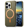 Litchi Texture Brushed MagSafe PU Back Cover Phone Case, For iPhone 15 Plus, For iPhone 15, For iPhone 14 Plus  