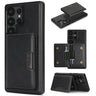 Kalebol Strong MagSafe Magnetic Two-Fold Card Bag Leather Phone Case, For Galaxy S22 Ultra 5G  
