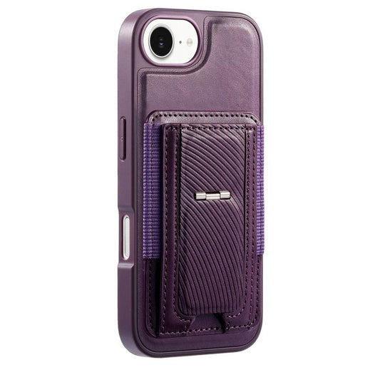 CaseNeo Fold Holder Retro Elastic Card Bag Magnetic Back Phone Case, For iPhone 17e / 16e, For iPhone 17 Pro Max, For iPhone 17 Pro, For iPhone 17, For iPhone Air, For iPhone 16 Pro Max  