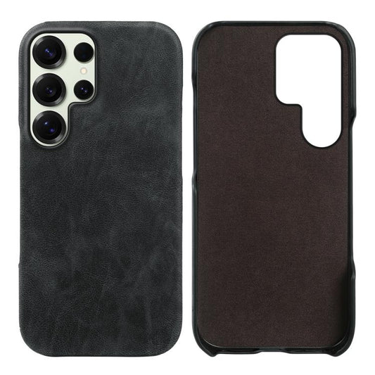 Retro-skin Magnetic Vegan Leather Back Phone Case, For Galaxy S25 Ultra 5G, For Galaxy S24 FE 5G, For Galaxy A55 5G  