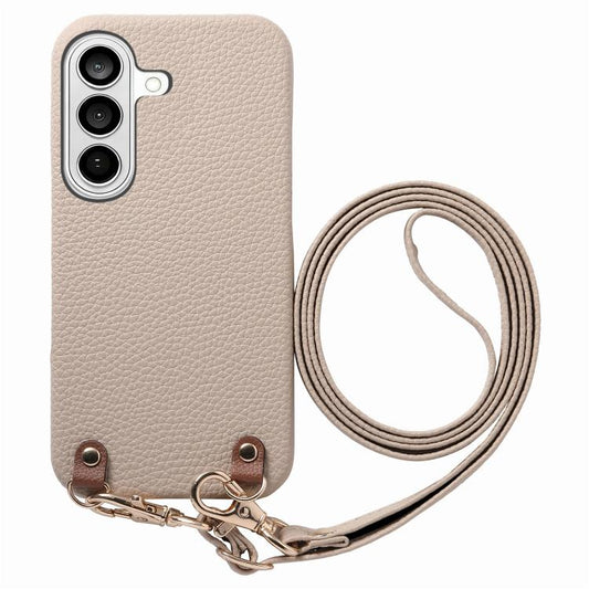 Metal Buckle Crossbody Lanyard Litchi Texture PU Back Phone Case, For Galaxy S25 5G, For Galaxy S25+ 5G, For Galaxy S25 Ultra 5G