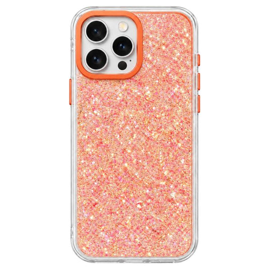 Gravel Glitter Electroplated Lens Frame Phone Case, For iPhone 14 Pro, For iPhone 14 Pro Max, For iPhone 13 Pro Max, For iPhone 13 Pro, For iPhone 13  