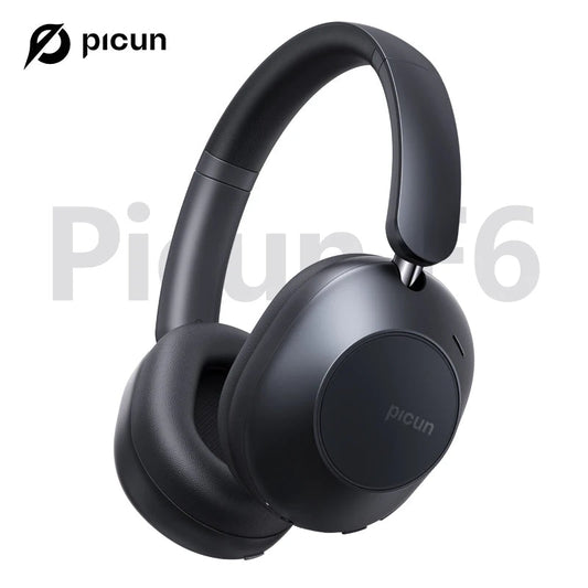 Picun F6 Active Noise Cancelling Wireless Headphones Head Tracking 3D Audio 40mm Hi-Res ANC Bluetooth Headset HIFI APP Control  