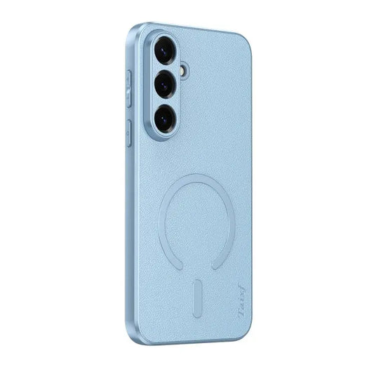 Sheepskin Vegan Leather Magnetic Phone Case, For Galaxy S26+ 5G, For Galaxy S26 Ultra 5G, For Galaxy S25 FE 5G, For Galaxy S25 5G, For Galaxy S25+ 5G, For Galaxy S25 Ultra 5G  