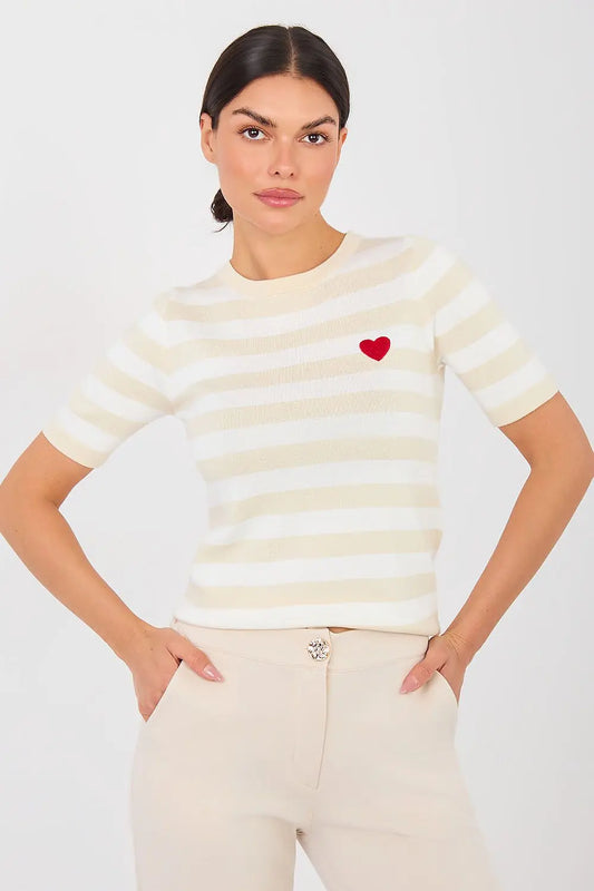  Short sleeve sweater model 224317 Factory Price 