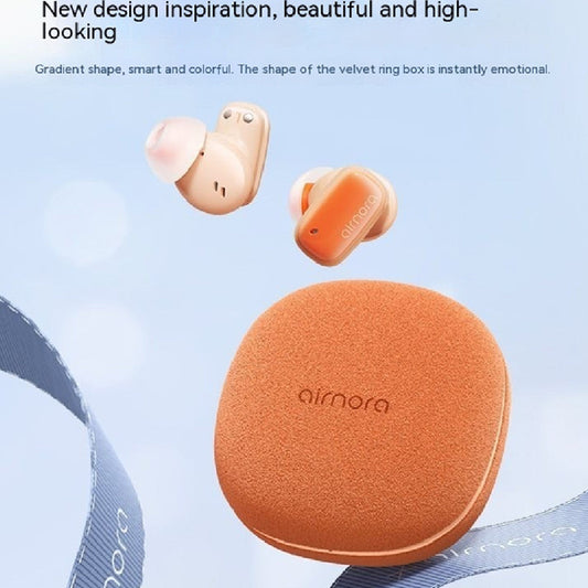 Small Powder Bluetooth Headset Active Noise Reduction Space Sound Effect  