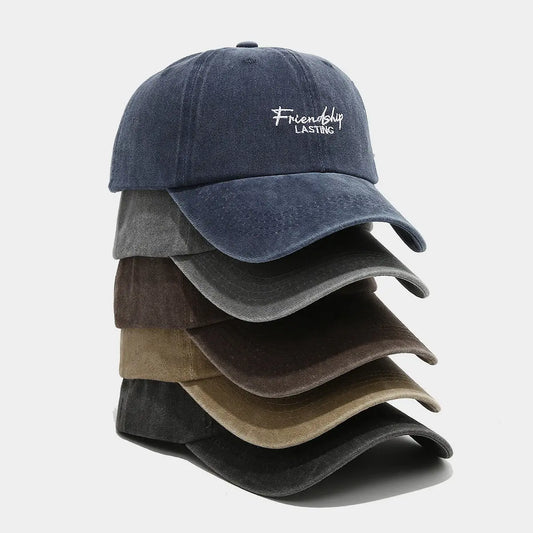 Soft Top Show Face A Little Retro Distressed Peaked Cap Couple  