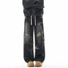 Street Style Gray Green Camouflage Denim Pants Men  