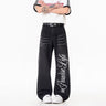 Stylish Printed Lightning Pattern Denim Pants for Men  