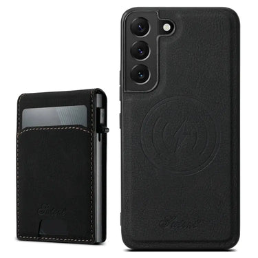 Suteni H19 Litchi Texture 2-in-1 MagSafe Removable Card Case Back Phone Case, For Samsung Galaxy S22+ 5G, For Samsung Galaxy S22 5G, For Samsung Galaxy Note20 Ultra 5G, For Samsung Galaxy Note20 5G  