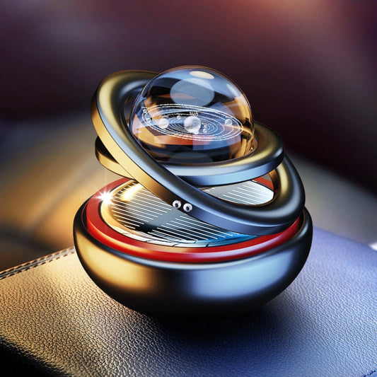 Interstellar Vast Solar Rotating Car Aromatherapy Ornaments, Black, Red, Gold, Silver  