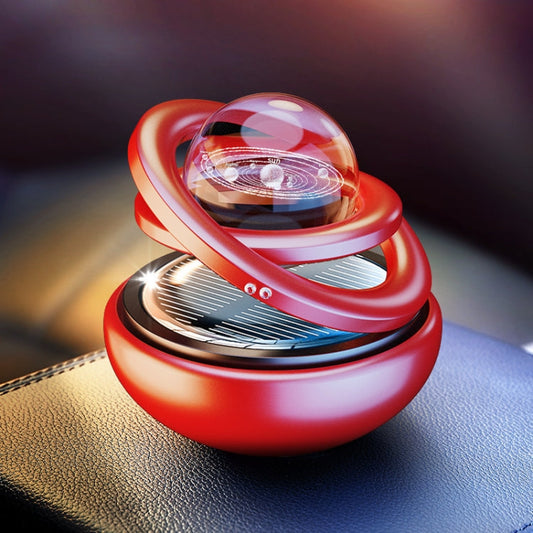 Interstellar Vast Solar Rotating Car Aromatherapy Ornaments, Black, Red, Gold, Silver  