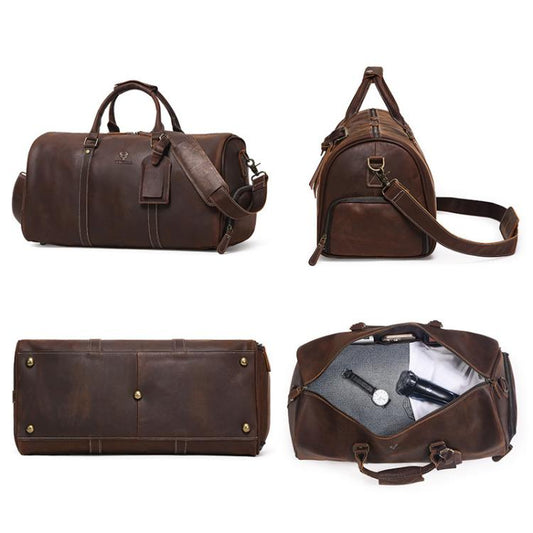 HUMERPAUL MH475 Leather Travel Tote Bag Men Casual Travel Bag, MH475  
