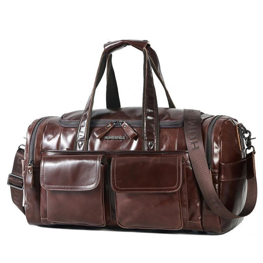 HUMERPAUL MH484 Men Leather Business Travel Bag Large Capacity Carry Bag, MH484  